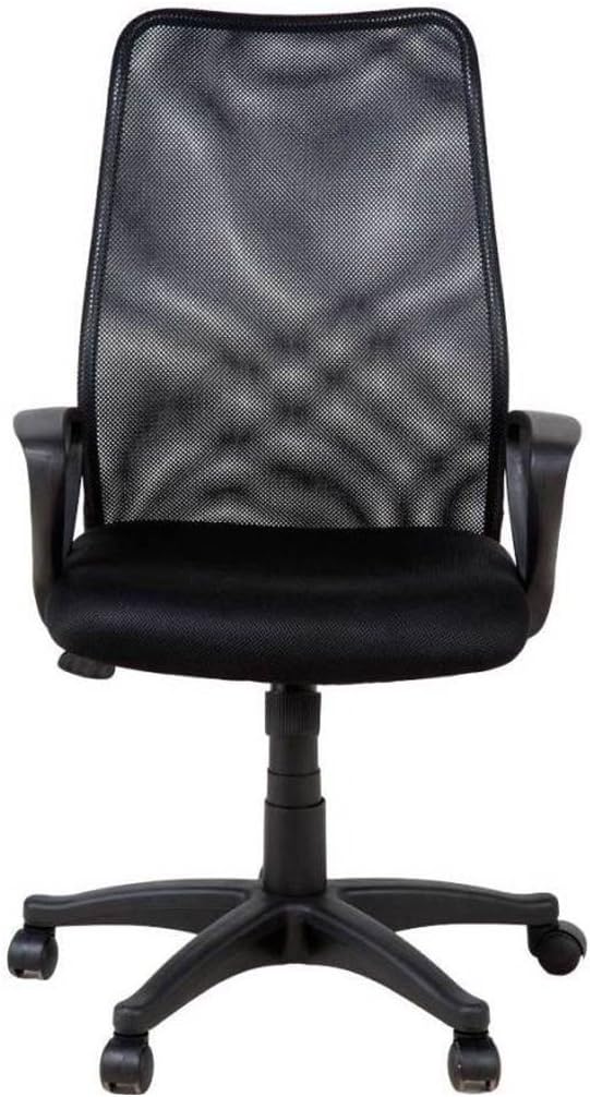 Woodness Wayne Office Chair (Glossy Finish, Black)