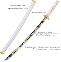 Vista 2 de damdos Espada de cosplay de anime para Halloween, espadas Demon Slayer, 41 pulgadas, demostración de fantasía, Agatsuma Zenitsu, espadas Satoman