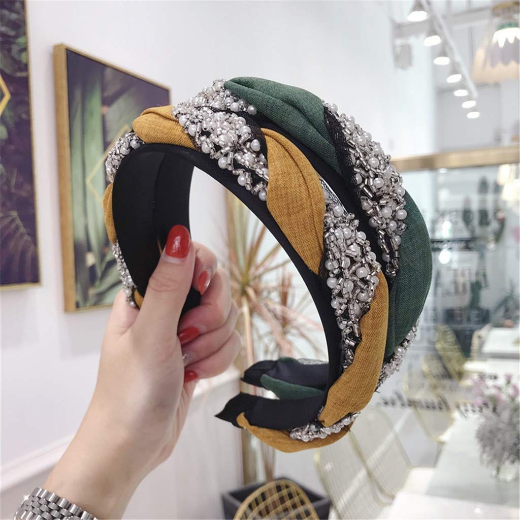 Opaski damskie Twist Knot Turban Opaska z kwiatowym nadrukiem Opaska do jogi dla kobiet i dziewcząt (kolor: D)