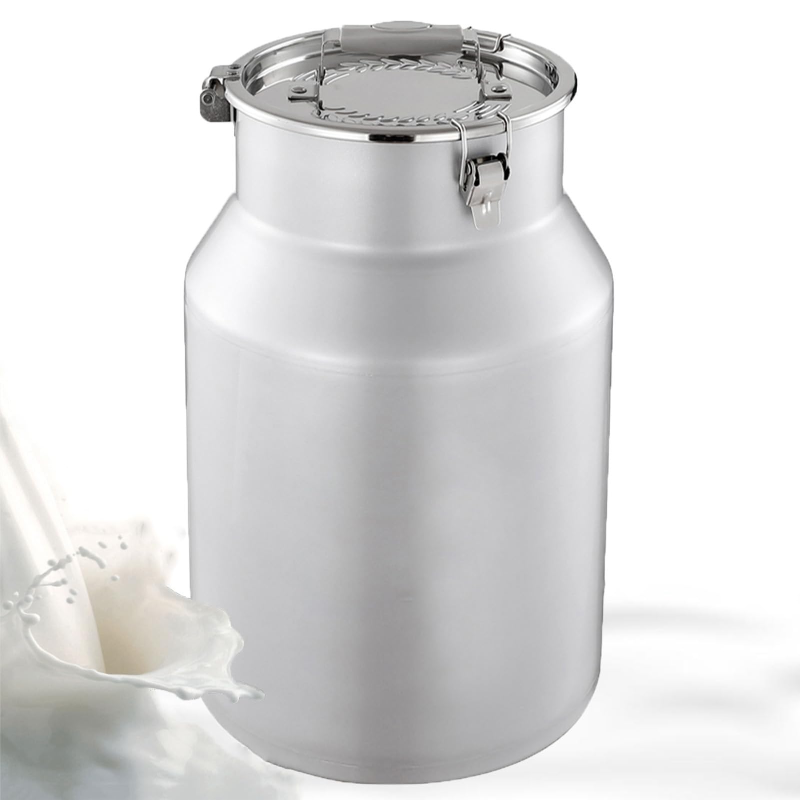Pichet à lait en acier inoxydable de 12L avec couvercle pour stocker vos jus