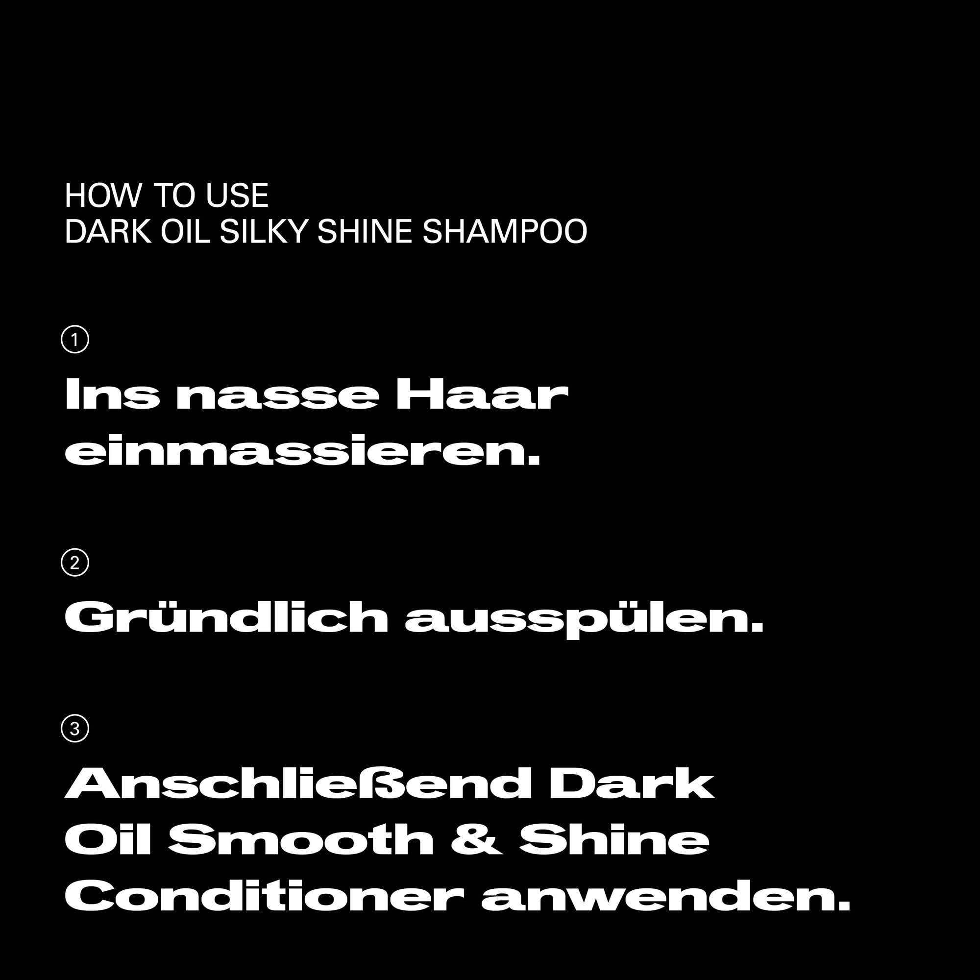 Sebastian Professional Dark Oil Silky Shine Shampoo – Pflegeshampoo mit Arganöl & Jojobaöl für geschmeidiges, glänzendes & schwereloses Haar – Professionelle Haarpflege für alle Haartypen