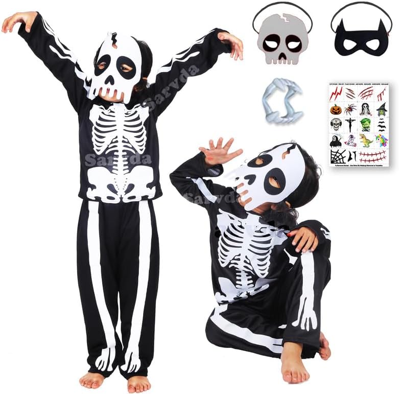 Halloween Dress | Costume and Accessories | For Girls and Boys | Kids & Adults | Haunted Horror Theme Party Vampire Witch Ghost Skeleton Draculla Zombie Pumpkin Scary Cosplay Dress