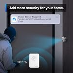 TP-Link Tapo T100 Motion Sensor, Requires Tapo Hub, Long Battery Life, Wide Range Detection, Adjustable Sensitivity, Real-Time Notification, Smart Action