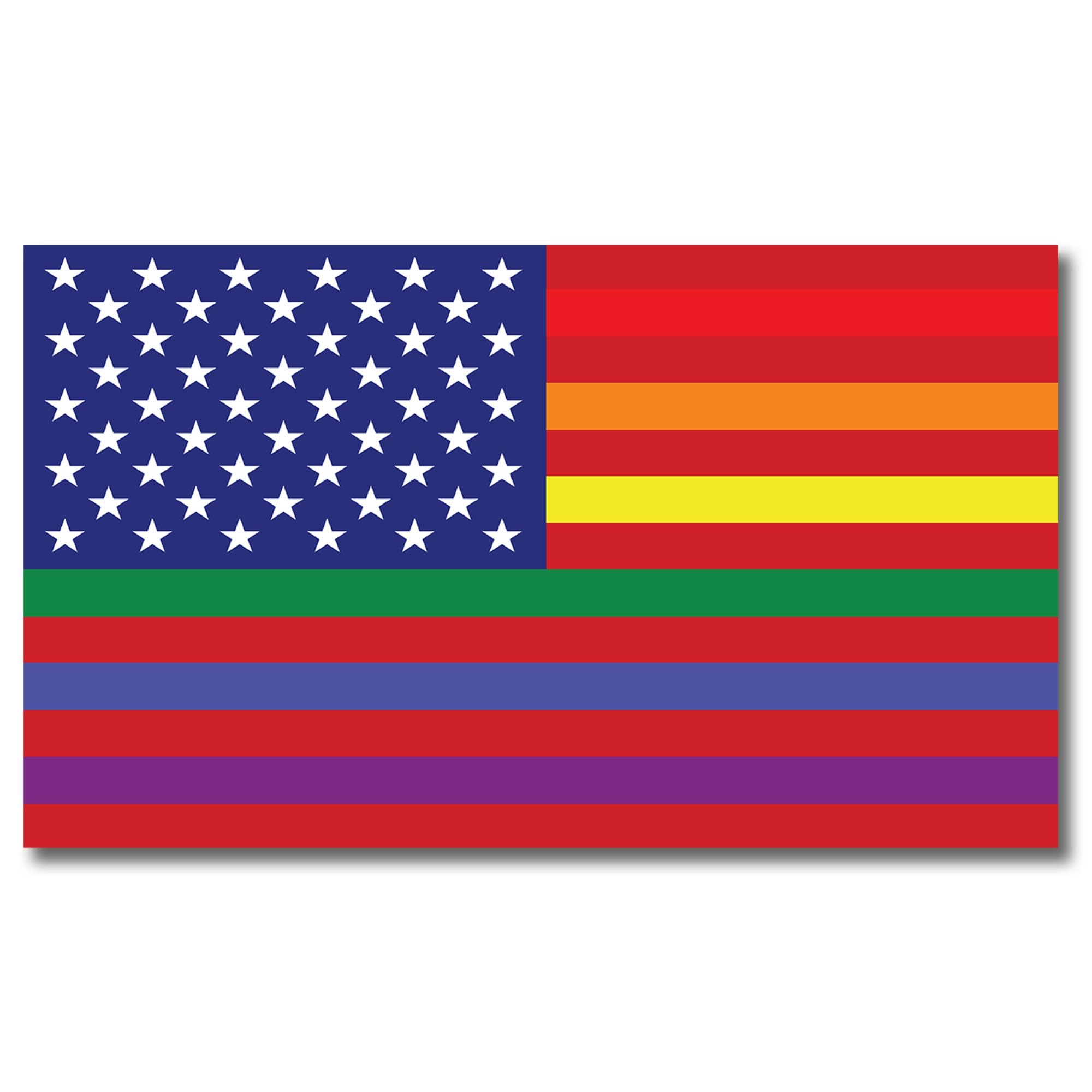 American Flag Car Magnet 7x12 Inch, Red White &amp; Blue, Made in USA