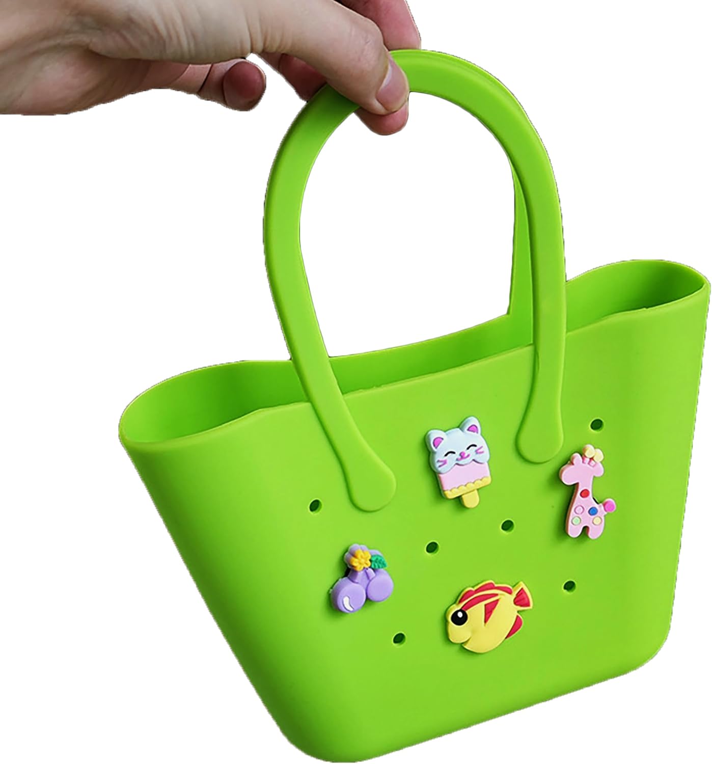 Mini Rubber Tote Bag for girls/Small Rubber Beach bag for kids - Image 6