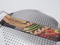 Vista 4 de Lifespace Placa de pizza de acero inoxidable/Topper de parrilla