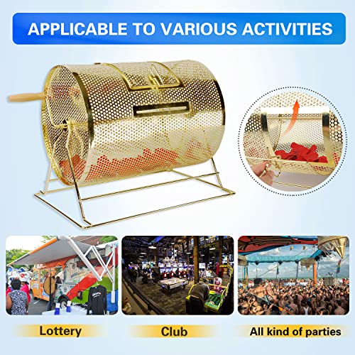 Gse Raffle Drum, Professional Brass Raffle Ticket Spinning Cage With Large Capacity Holds 5000 Tickets, Raffle Balls (Available In Small, Medium, Large & X-Large (Medium - Holds 5,000 Tickets) #TOP3