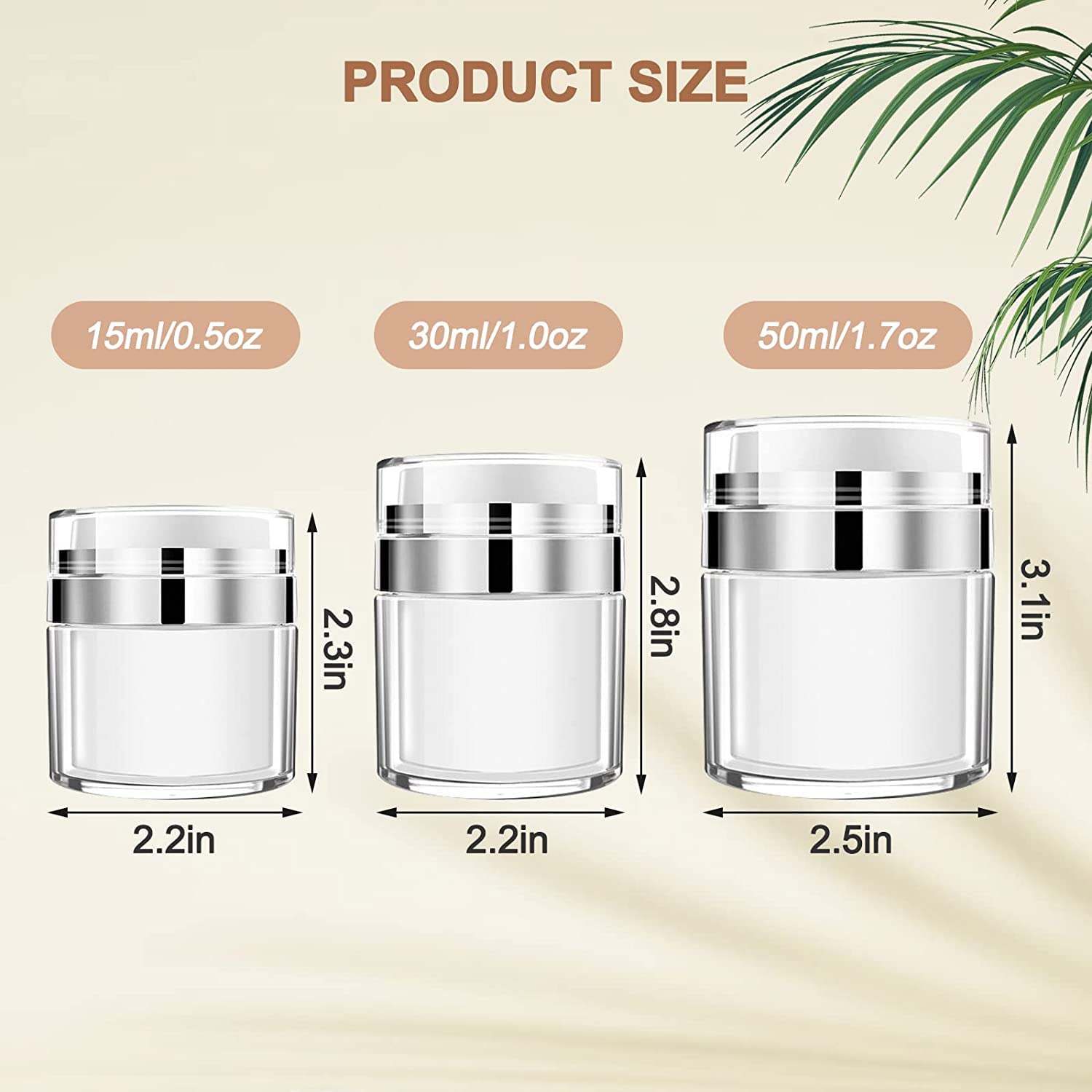 Luftleere Pumpgläser Für Cremes – 50 Ml, Vakuumbehälter Transparent, Nachfüllbar & Ideal Für Reisen