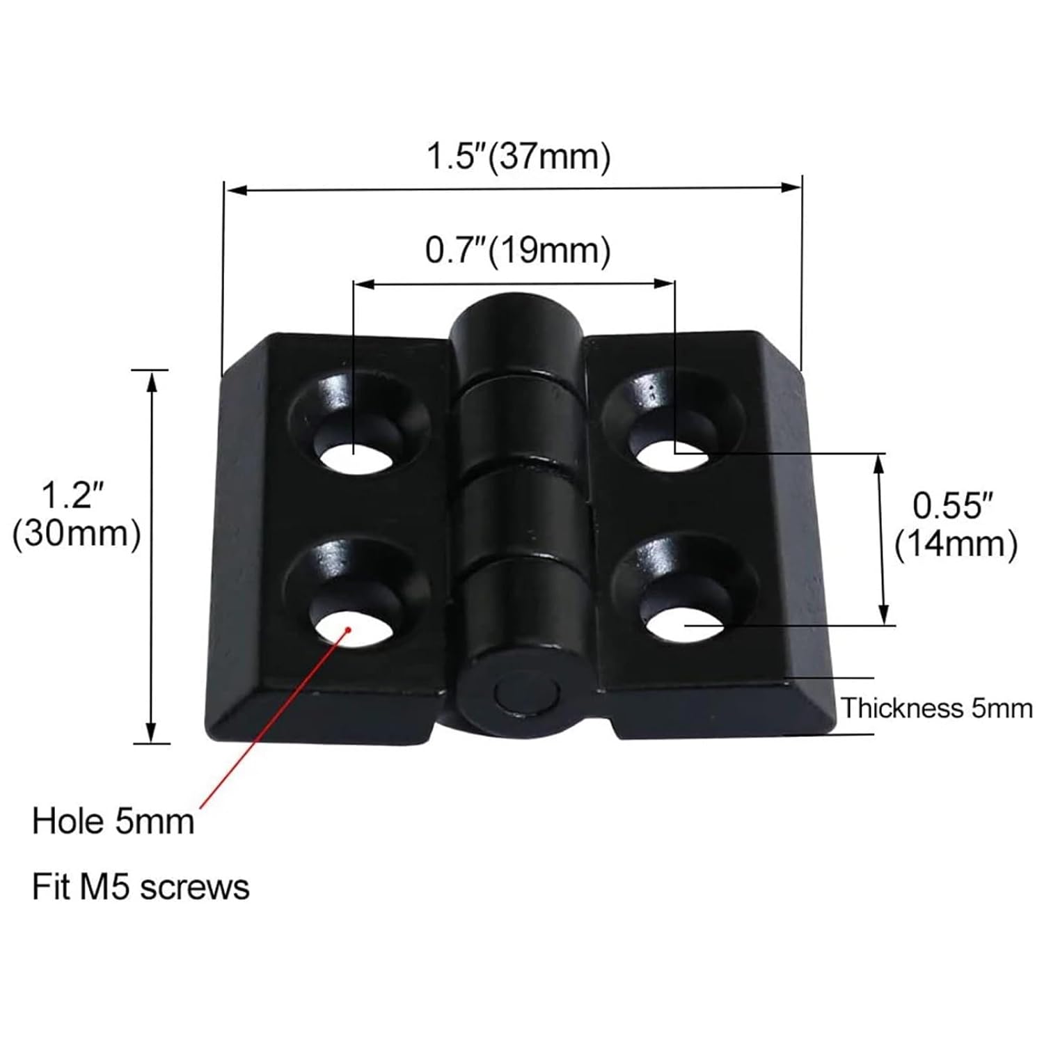 2 Sets 2020 Aluminum Extrusion Profile Slot 6mm Door Handle Frame Zinc Alloy Hinges with Hex Screws T-Nuts(20s)