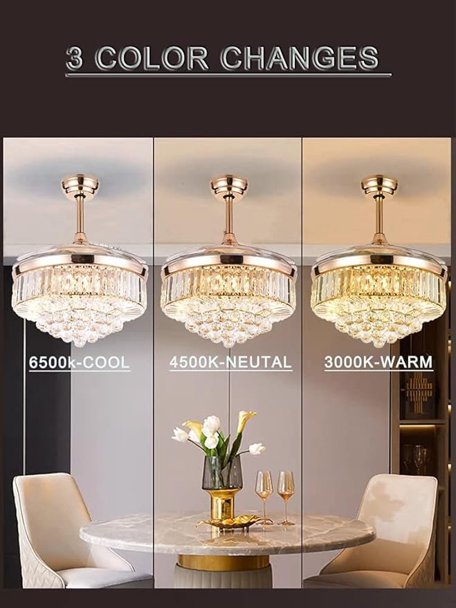 Ventilador de Techo 42" Con Luz LED, Control Remoto y 3 Velo miniatura 7