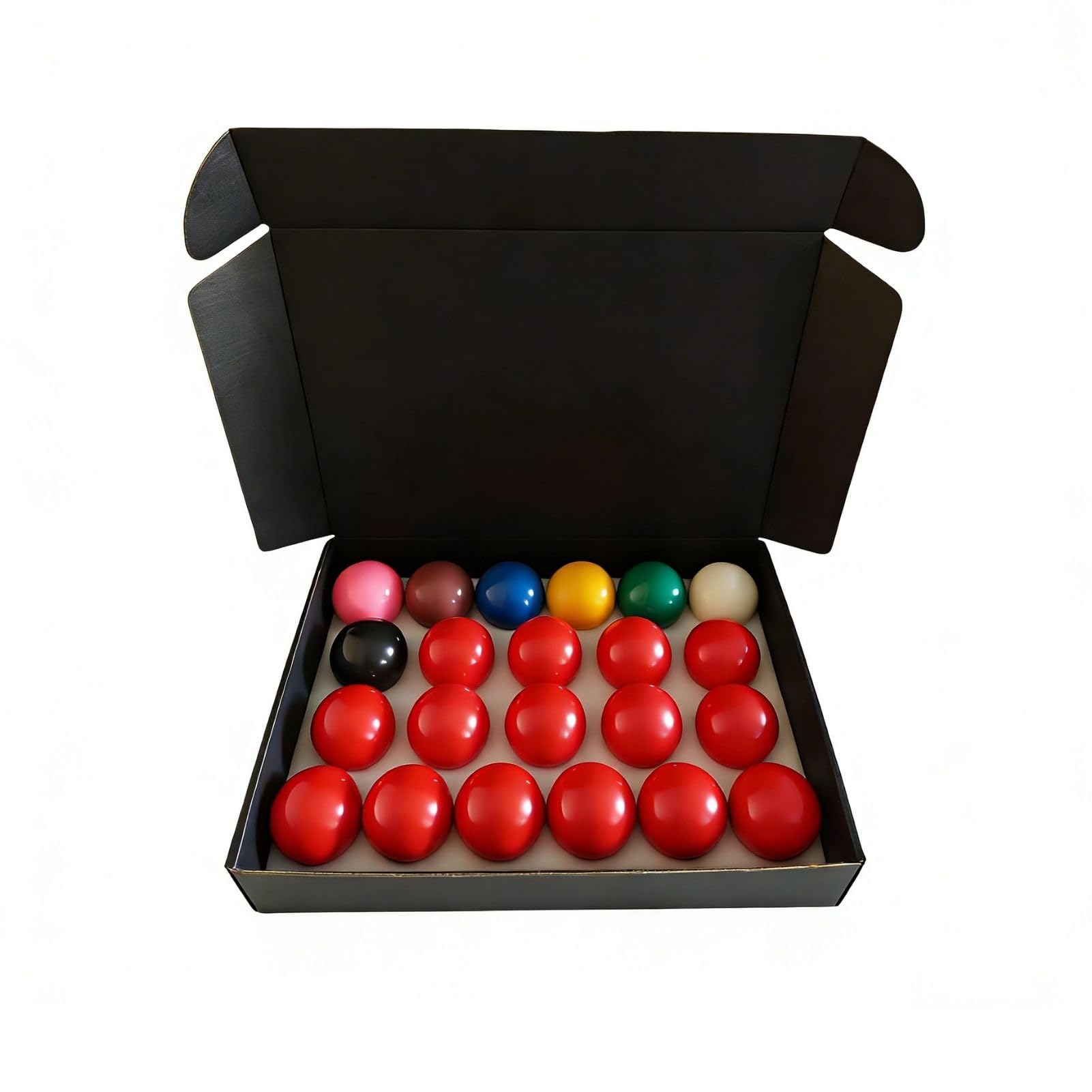 Snooker Kugeln Set, 22 Stück 52,5 mm Snooker Balls Set Harz Britisches Billardkugeln Set, 15 Rote, 6 Farbige und 1 Weiß Kugel