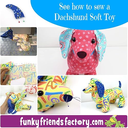 Miniatura 3 de FUNKY FRIENDS FACTORY Digger & Dixie - Patrón de perro salchicha