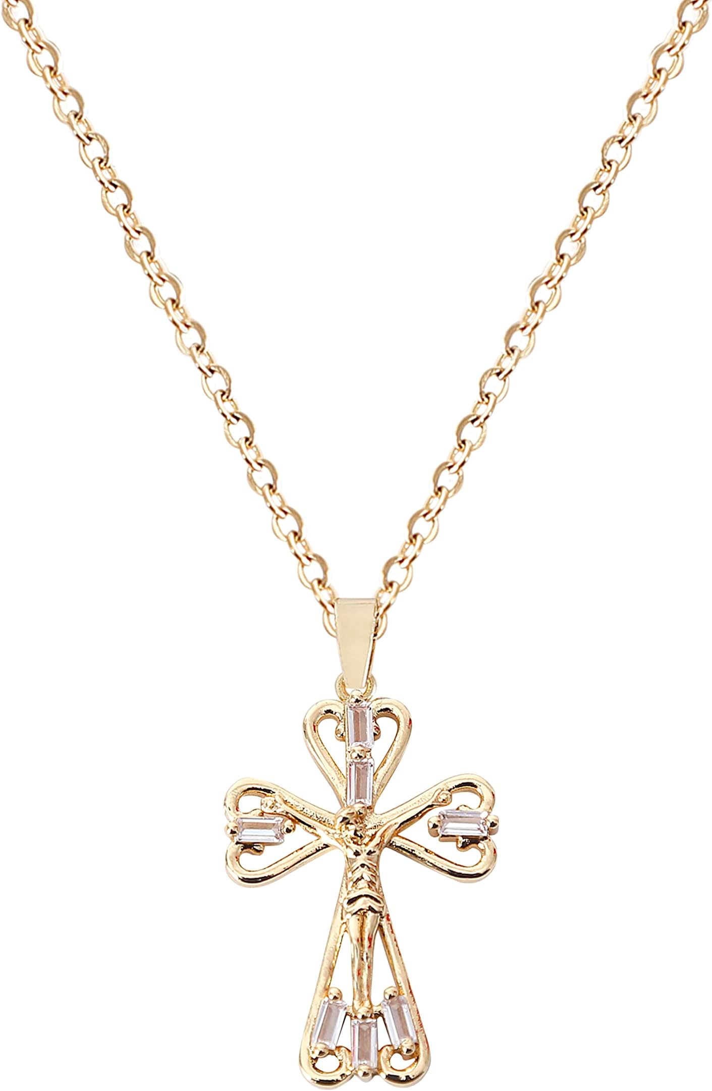 Cross Pendant Necklace for Women Jewelry Gold Cross Necklaces for Women Cross Necklace Minimalist Trendy Jewelry Valentines Day