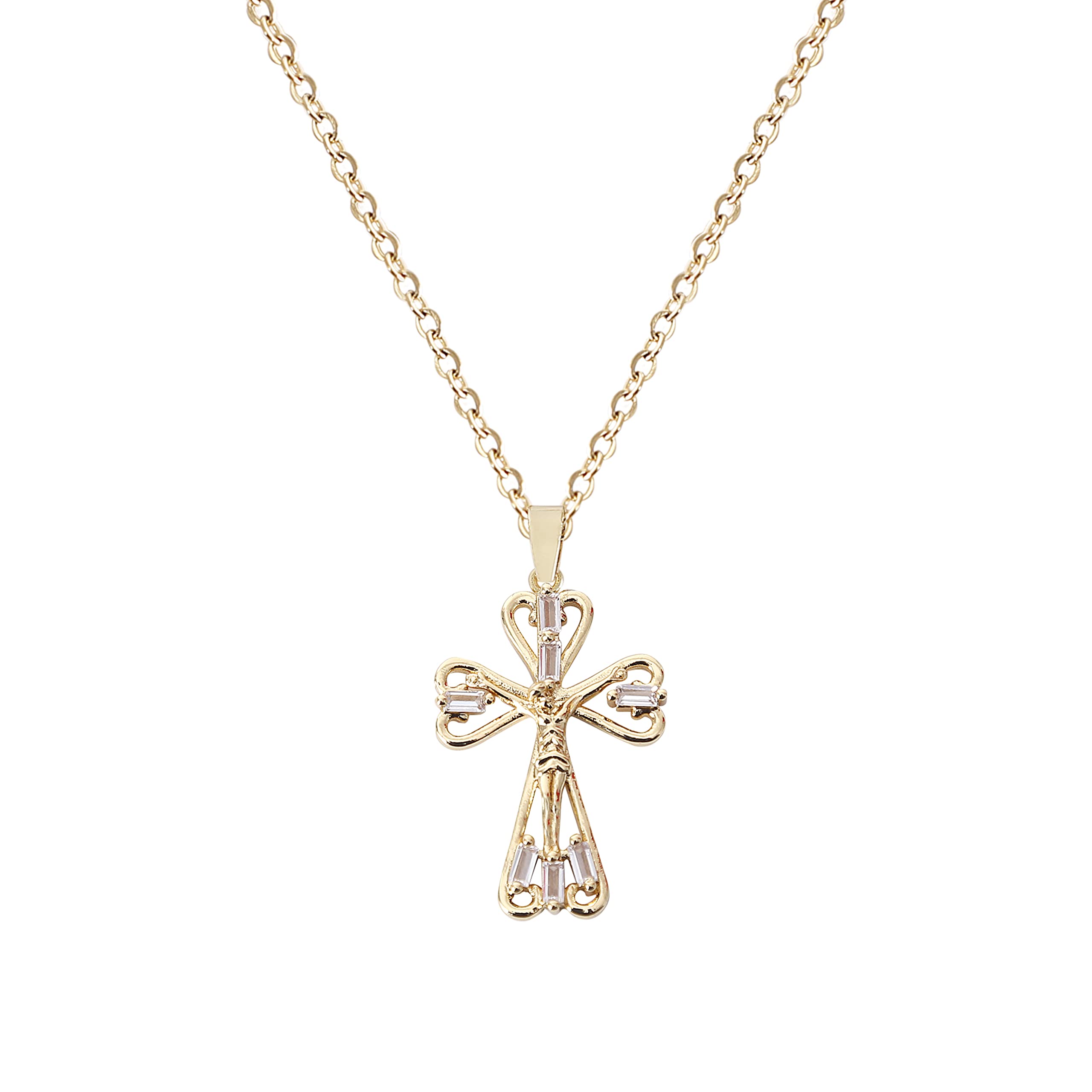 Cross Pendant Necklace for Women Jewelry Gold Cross Necklaces for Women Cross Necklace Minimalist Trendy Jewelry Valentines Day