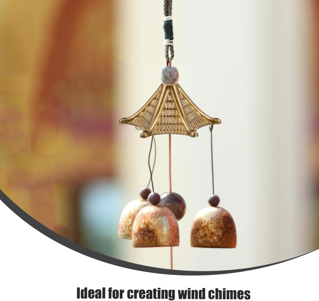 Totority Wind Chime Accessories 10Pcs Wind Bell Caps Replacement Parts for Outdoor Garden Windchimes DIY Craft Supplies and Windchime Embellishments