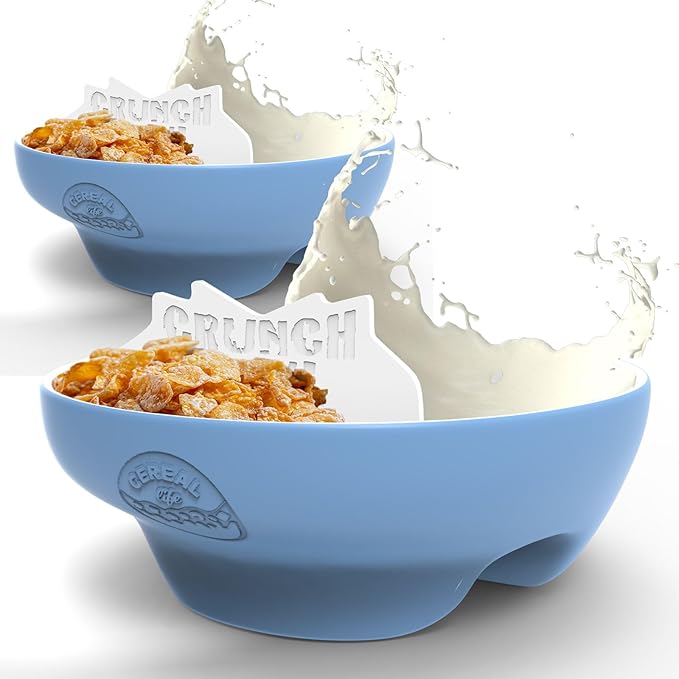 Cereal Life Anti Soggy Cereal Bowls Set Of 2 Microwave and Dishwasher safe