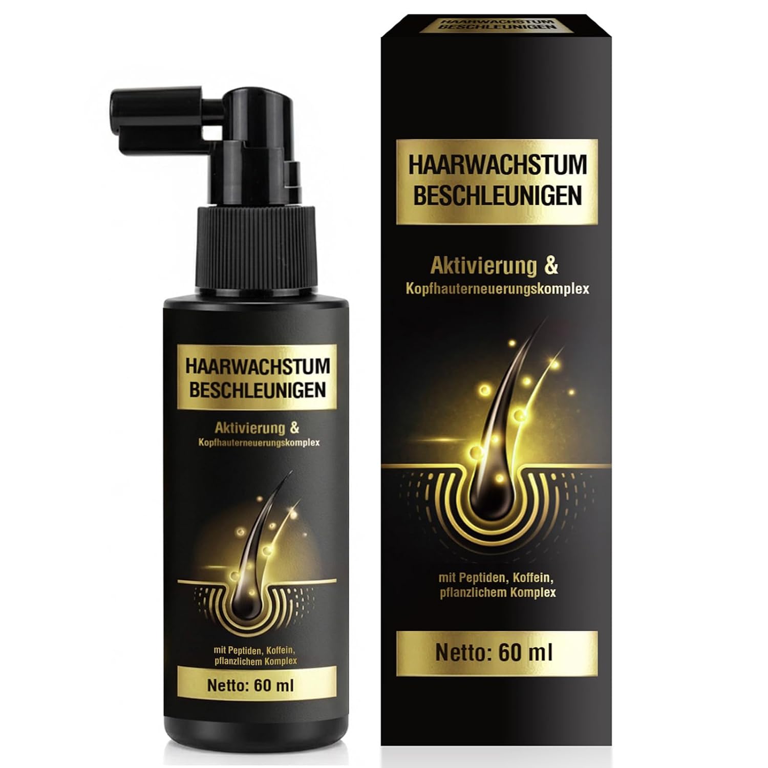 Hair Growth Serum 60 ml Highly Effective Hair Growth Spray Strengths Hair Follicles Accelerates Hair Growth Reduces Hair Loss in Men & Women Hair Be Stronger and Thicker