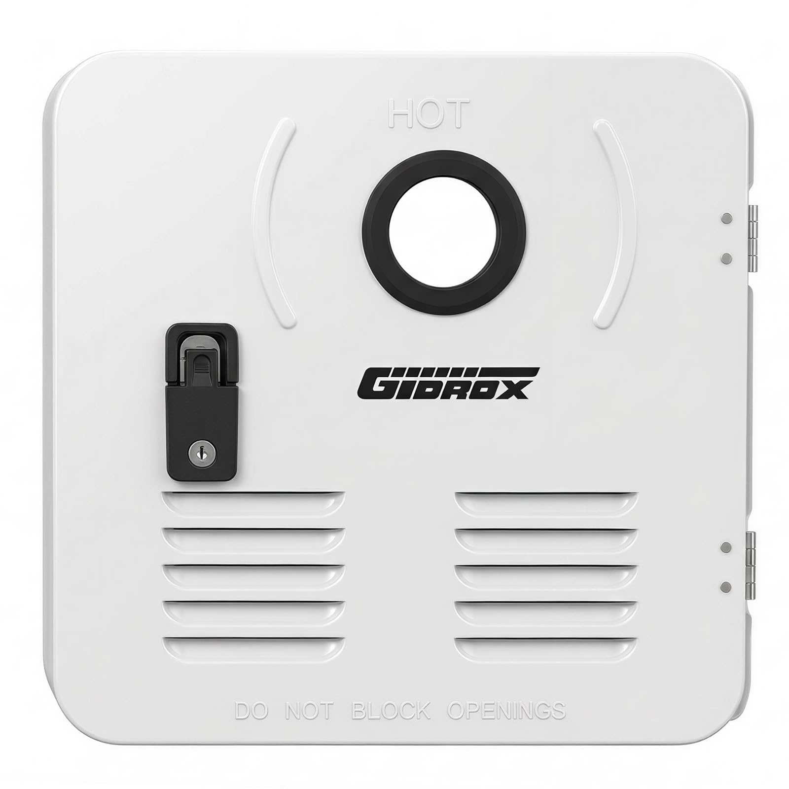 Gidrox 15 x 15 Inch RV Tankless Water Heater Door Kit, White Water Heater Access Door for RV Water Heaters, Galvanized Steel, Door Only
