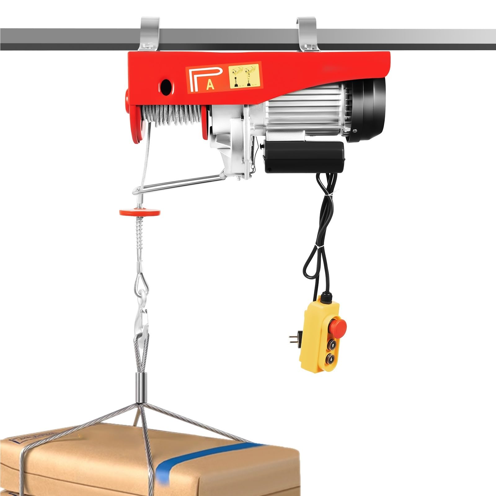 Montacargas eléctrico Polipasto Eléctrico 220V 1600W 1102lbs Grúa Aérea Con Capacidad De Elevación Para Garaje Taller Almacén Pórtico Polipasto Eléctrico de Cable
