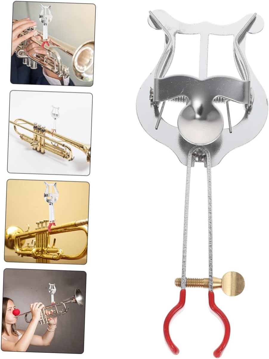 SUPVOX 6pcs Lightweight Trumpet Lyre Clamp Music Score Holder for Clarinet Instruments Strong Clamping Force Easy to Use Music Accessories for Marching Band
