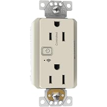 Square D by Schneider Electric X Series 15A 125V Wi-Fi Energy Monitoring Socket Outlet, Tamper Resistant, Matter Certified, Works with Alexa, Google Home, Apple Home, Matte Light Almond