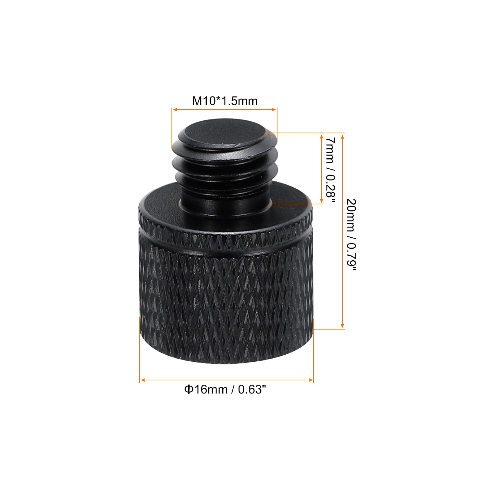 Adattatore Per Microfono QUARKZMAN – Da Femmina M10 A Maschio 1/4, In Alluminio, Confezione Da 2 Pezzi