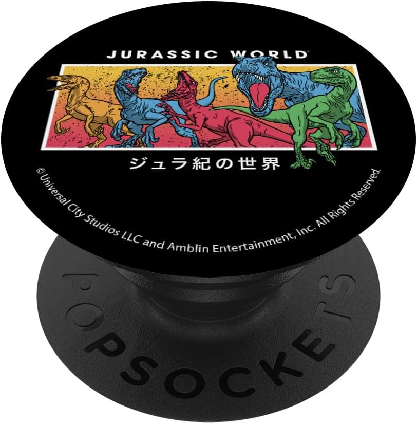 Jurassic World Kanji Dinosaur Panel PopSockets Standard PopGrip
