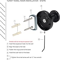 Vista 5 de TUNNY Paquete de 5 ganchos redondos para toallas, color dorado champán, ganchos modernos para abrigos y toallas de ducha, para baño, cocina