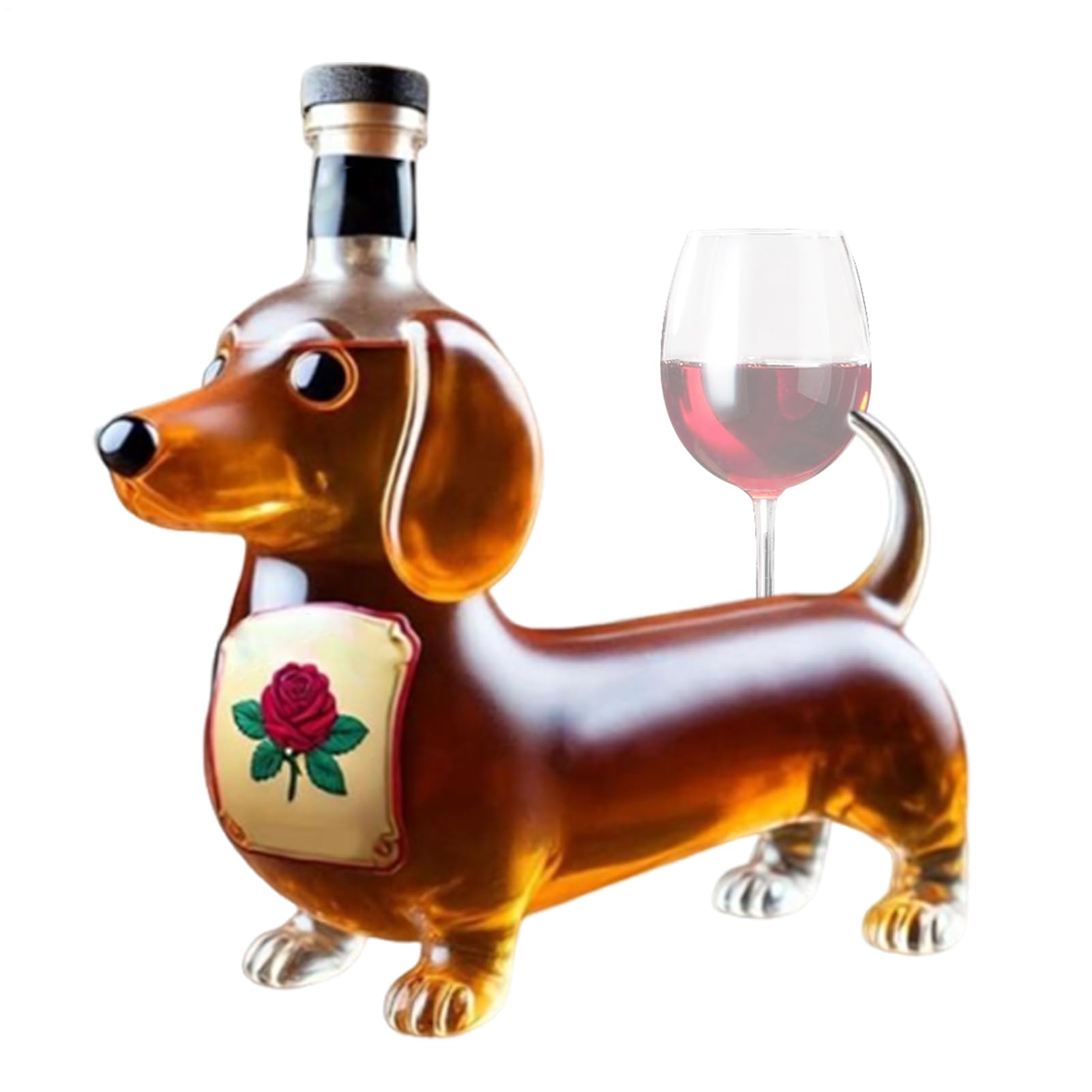 Bouteilles de whisky décoratives en verre : décanteur transparent en forme d'animal