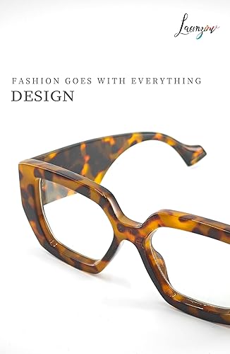 Miniatura 7 de LA022 - Lentes de luz azul cuadrados de gran tamaño para mujer, marco grueso grande, gafas de lectura grandes para computadora y juegos