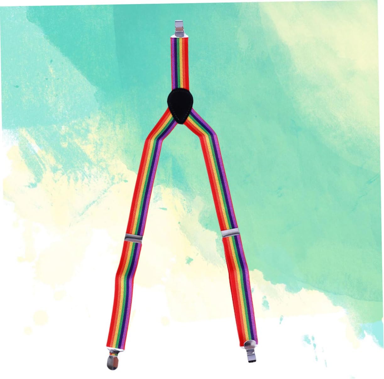 Boy Girl's Colorful Striped Suspenders Rainbow Strap Clips for Boys Girls for Parties Costumes