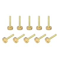 Vista 9 de uxcell Tornillos moleteados para pulgar, pernos planos de latón M6x20mm, perillas de agarre para PC, electrónico, mecánico, 10