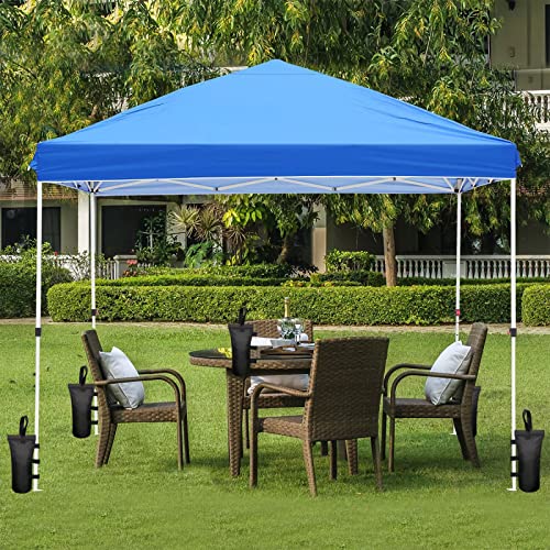 Canopy Weights Set Of 4，Heavy Duty Canopy Weight Bags (120 Lbs) For Ez Pop Up Canopy Tent Outdoor Instant Canopies, Black (Without Sand) ，Set Of 4 #TOP4
