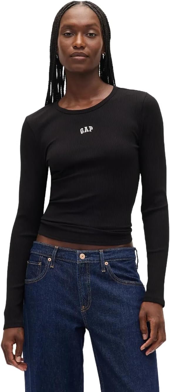 GAP Womens Cropped Ribbed Tee