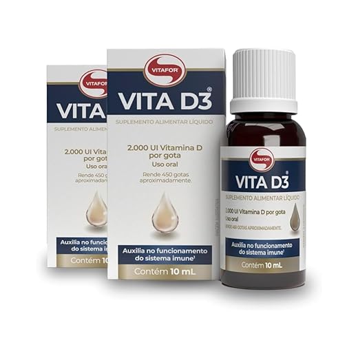 Kit 2X: Vitamina D em Gotas Vitafor 10ml