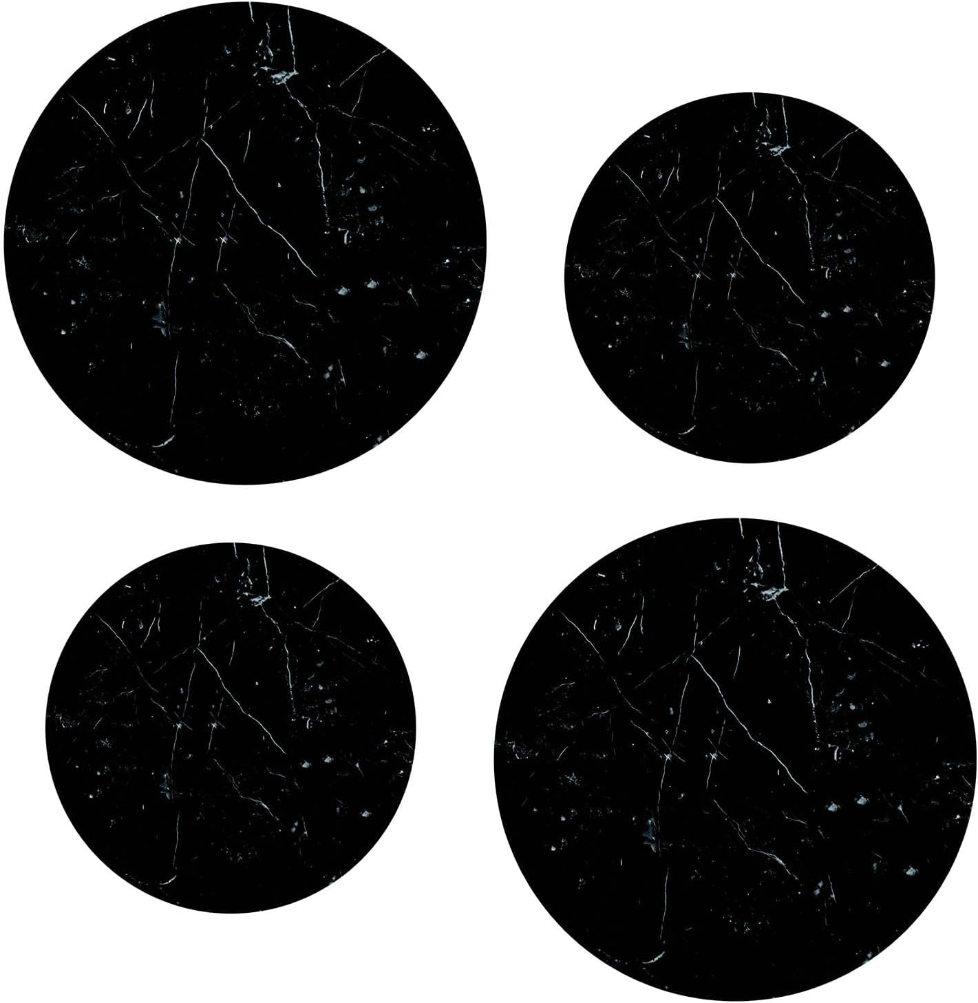 Electric Stove Burner Covers Range Top For Expanding Counter Space Stovetop Decor (Black Marble)