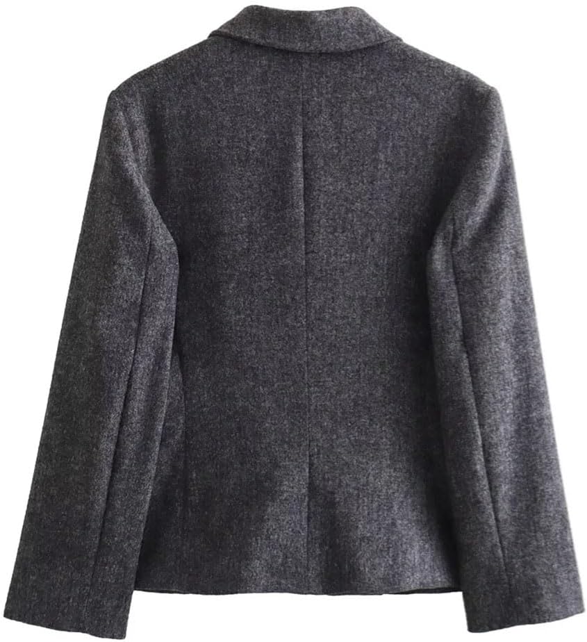 Women's Winter Slim Commuter Lapel Single Breasted Suit Jacket High Waist Skirt Set