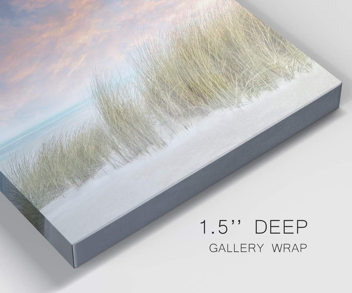 WEXFORD HOME Premium Gallery Wrapped Canvas Square Wall Art Multicolor Abstract Ocean Beach Romance Modern Pictures Print for Home Office, Ready to Hang