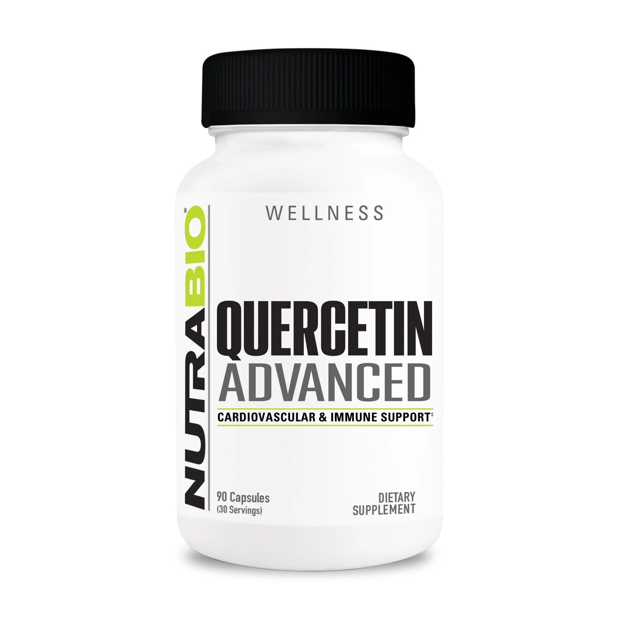 NutraBio Quercetin Advanced with Added Vitamin C and Bromelain - Potent Antioxidant - 90 Capsules - Dietary Supplement