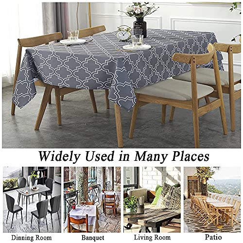 60 X 102-Inch Tablecloth Grey Gray Color, Printed Table Cloth For Rectangle Tables 6 Foot Table Cover #TOP7