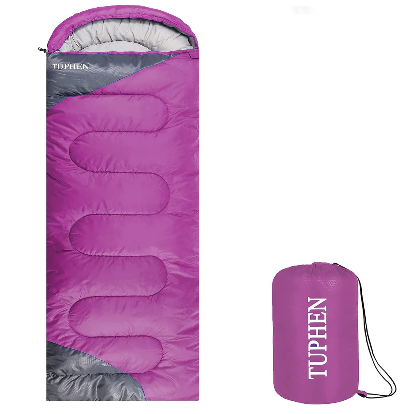 tuphen Schlafsack - 3-4 Jahreszeiten Camping Schlafsäcke für Erwachsene - kompakter Schlafsack für Wandern, Rucksacktourismus - leichtes wasserdichtes verpackbares Reisegepäck