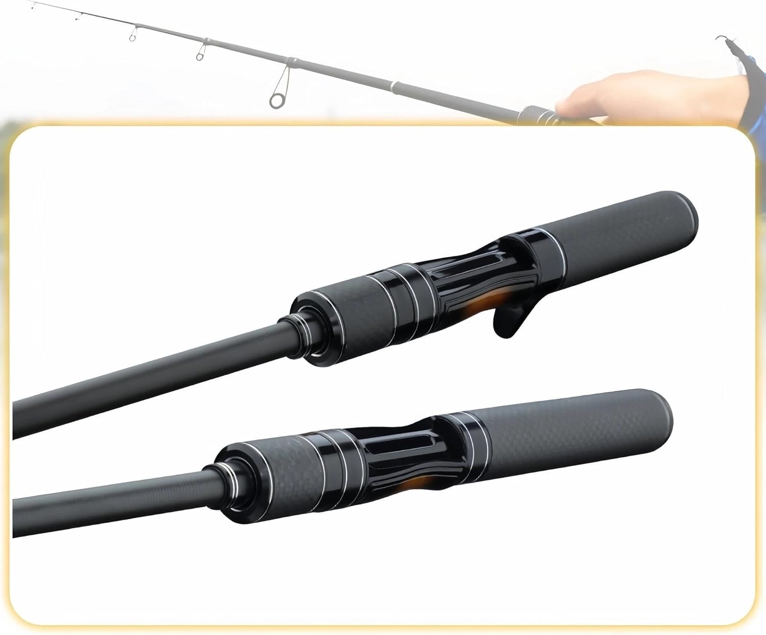 Mini Telescopic Lure Fishing Rod – ML Action Portable Ultralight Carbon Fiber Rod, Short Section Travel Rod for Micro Lures, Spinning & Sliding Rig Fishing