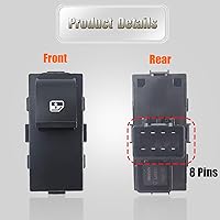 Vista 4 de Botón de control del interruptor de la ventana del pasajero compatible con Chevy Silverado 1500/2500 HD/3500 HD/Suburban/GMC Sierra/Yukon/Buick