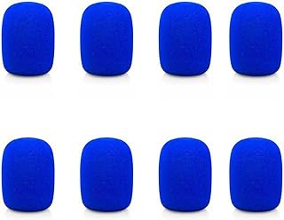 8 fundas de espuma de espuma de mano para micrófono, protector de micrófono para rendimiento de dispositivos de escenario KTV, color azul