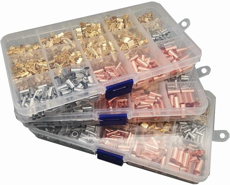 1box Copper Tube Connector Cold Pressed Terminal Crimping Buckle and Wire Buckle U-Shaped Hole Docking Terminal Terminal