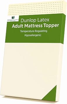 OrganicTextiles 3 Inch Organic Latex Mattress Topper Pad with Rayon Derived from Bamboo Covering Queen Size, Medium, GOLS Certified, Cooling and Breathable, Made in USA, Hypoallergenic and Soft