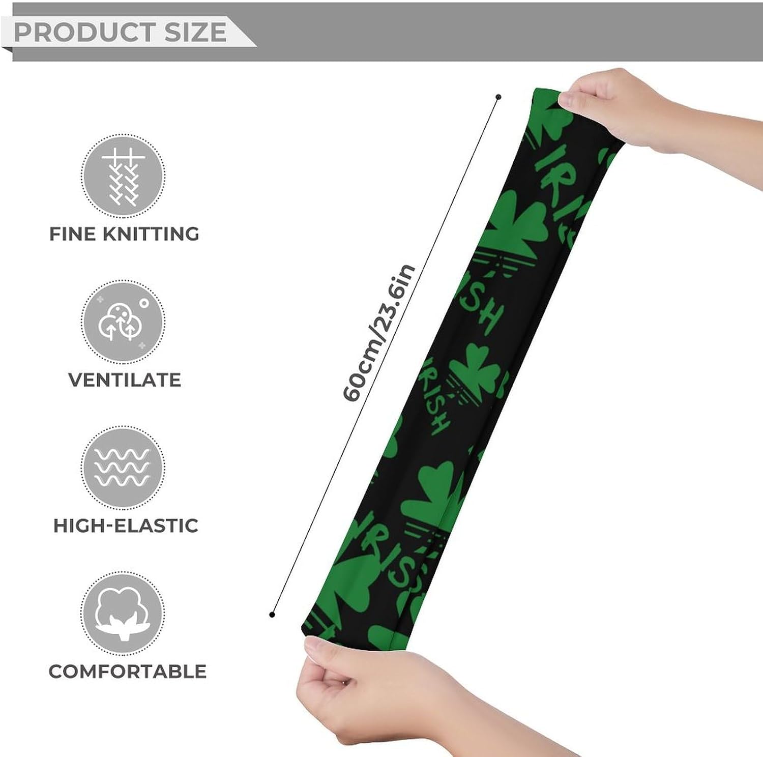 Clover Irish Women Knee High Socks Novelty Thin Thigh Long Stockings Tube Sock Dress Casual
