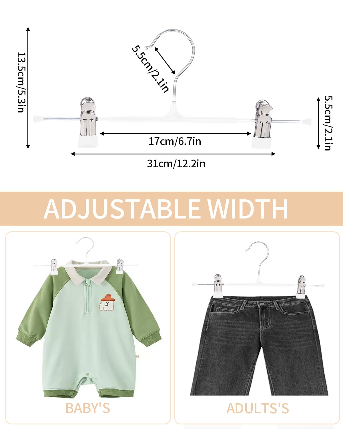 Lot de 20 Cintres pour Pantalonen Métal, Environ 30cm Cintre Pantalon, avec 2 Pinces Amovibles, avec Crochet Rotatif à 360°,Convient pour Pantalons, Jupes,Bleu Lot de 20 Cintres pour Pantalonen Métal, Environ 30cm Cintre Pantalon, avec 2 Pinces Amovibles, avec Crochet Rotatif à 360°,Convient pour Pantalons, Jupes,Bleu