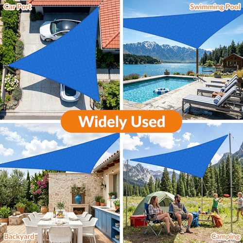 Image of KANAGAWA 19'X29' Sun Shade Sail Blue Curved Square Customizable