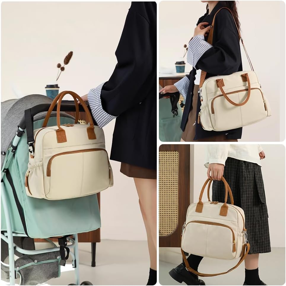 maytopia Diaper Bag Tote, Travel Baby Diaper Bag Purse with Stroller Clips, Mommy Hospital Baby Bag for Labor and Delivery - Image 3